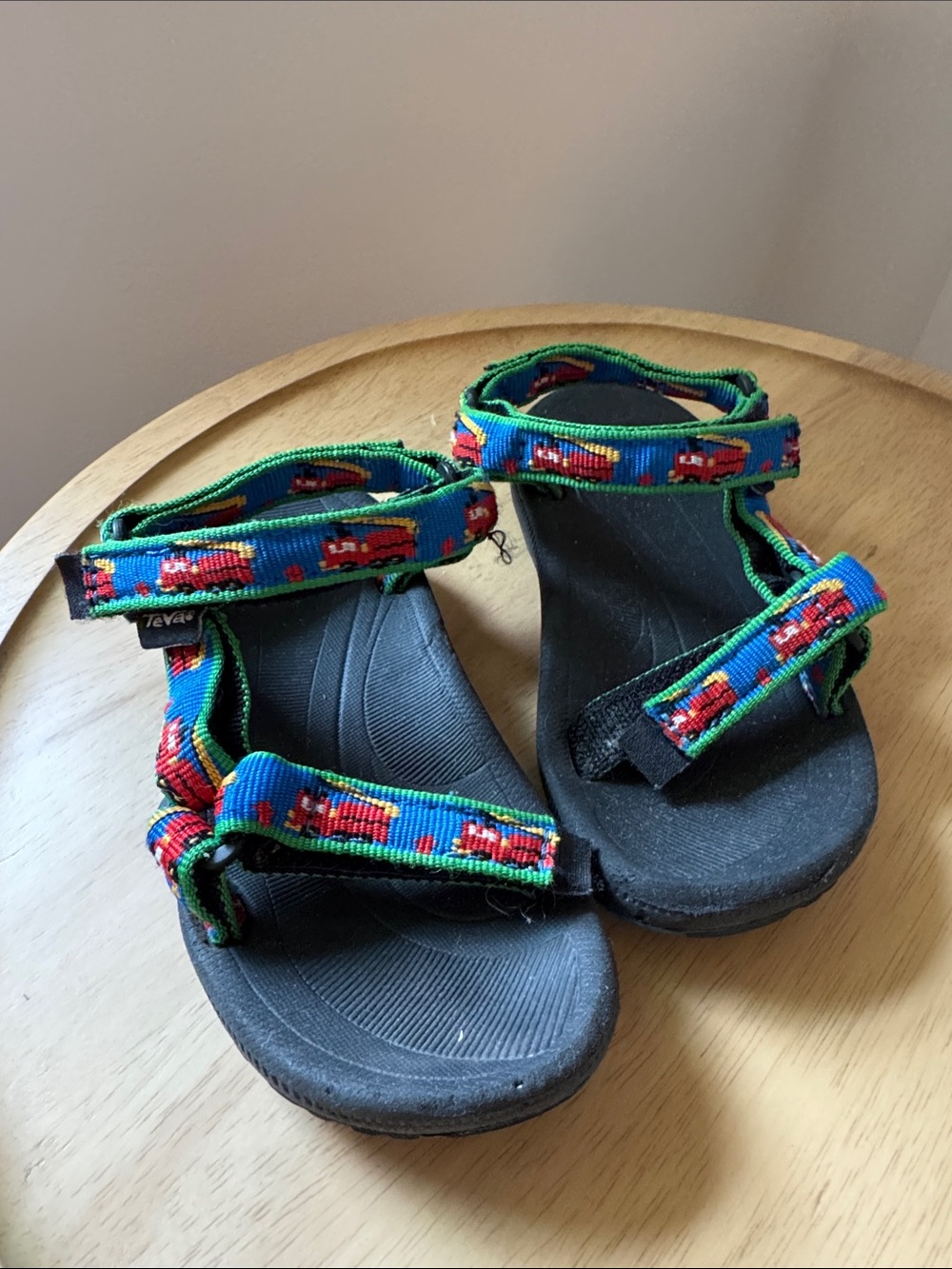Firetruck Toddler Teva Sandals Size 9